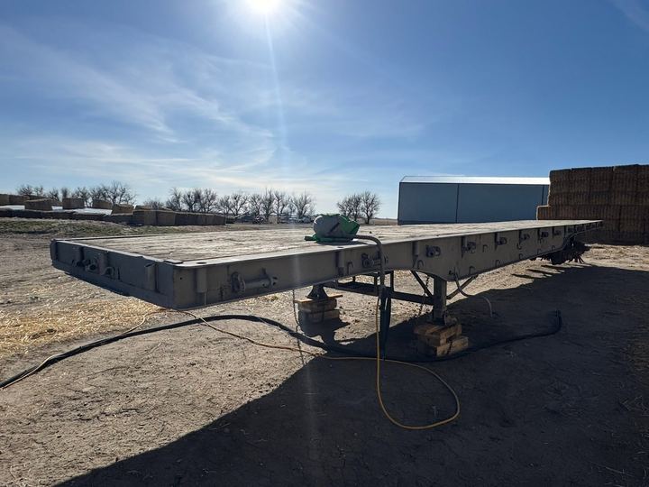 Hay trailer, bare metal