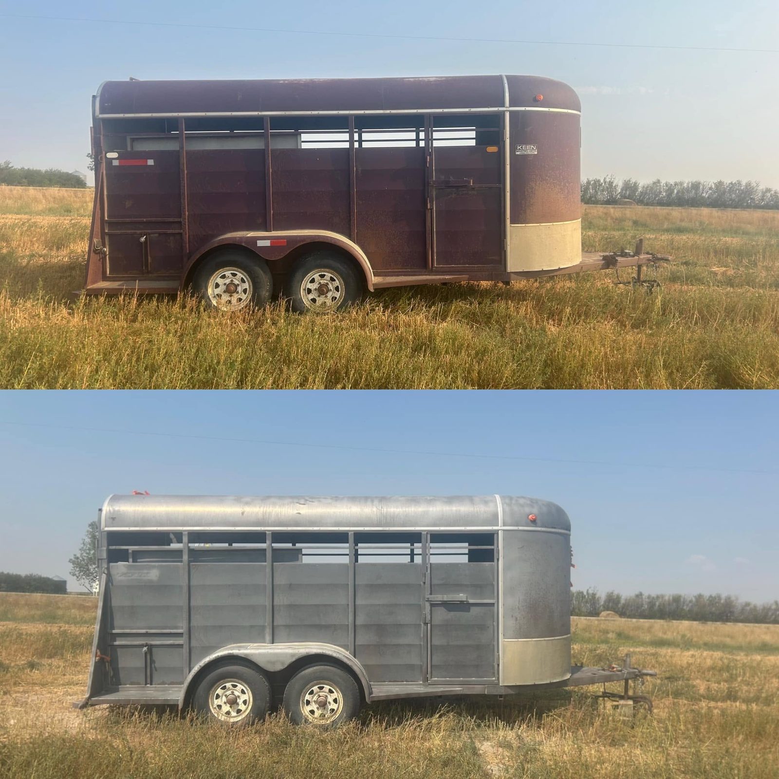 Semi chassis blasted and coated