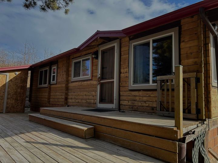 Cabin walls back to natural wood