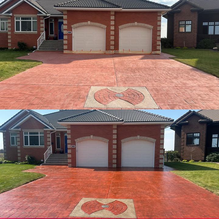 Stamped concrete refreshed
