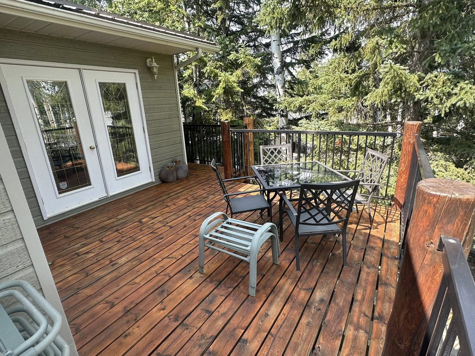Restored deck and patio area