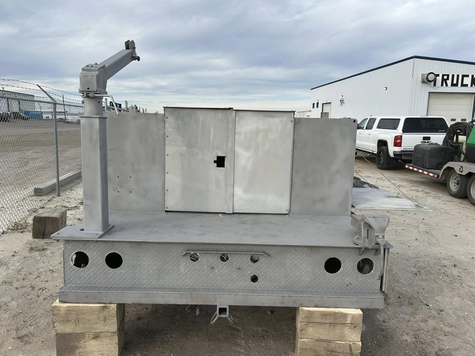 Service truck body prepared for recoating