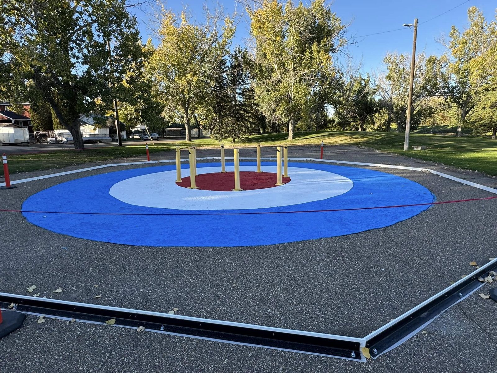 Restored playground surfacing and play structure